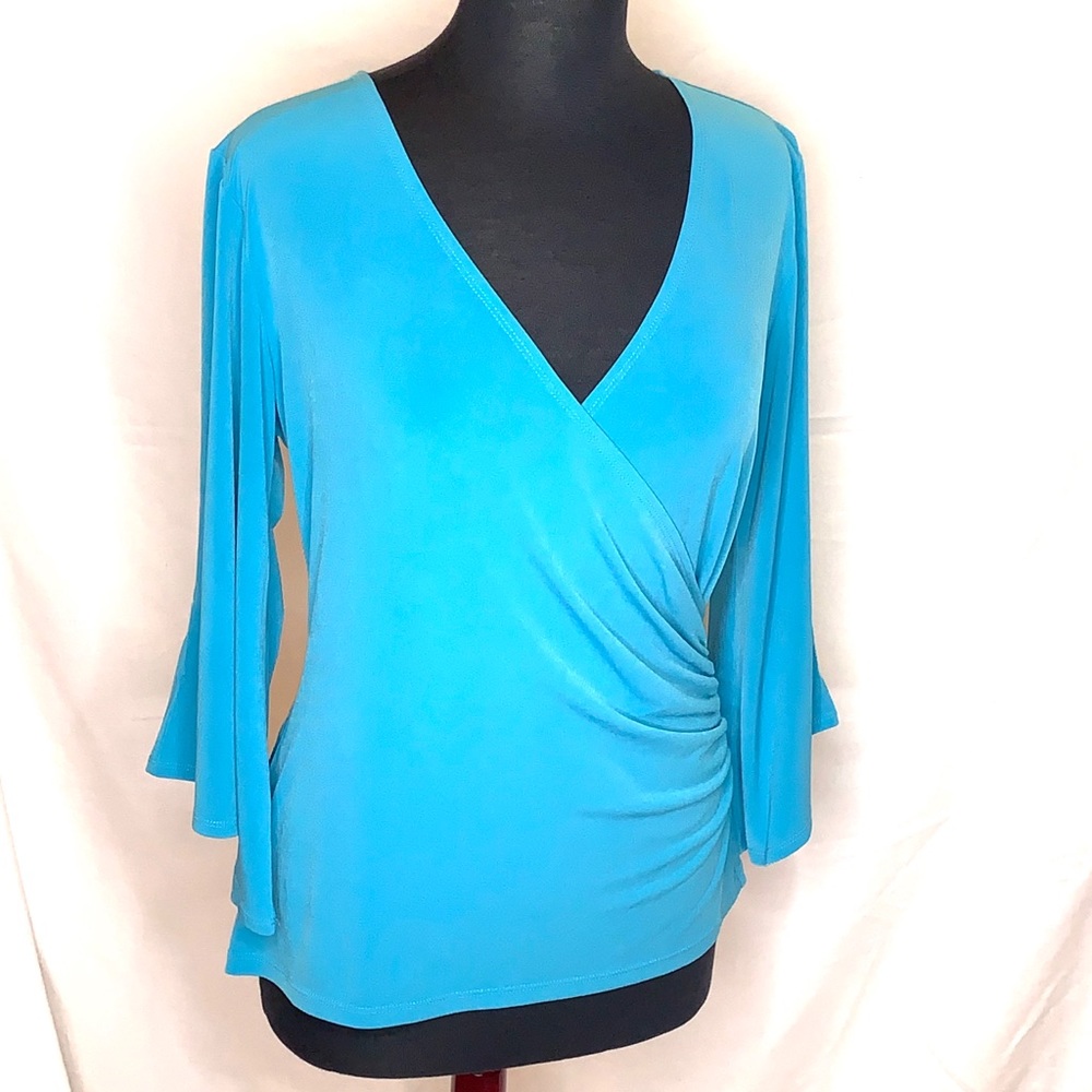 Jones Studio Faux Wrap Top Size Medium